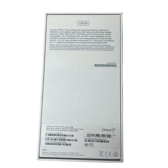 iPhone 7 Red 128 GB Box Only. - Picture 2 of 9